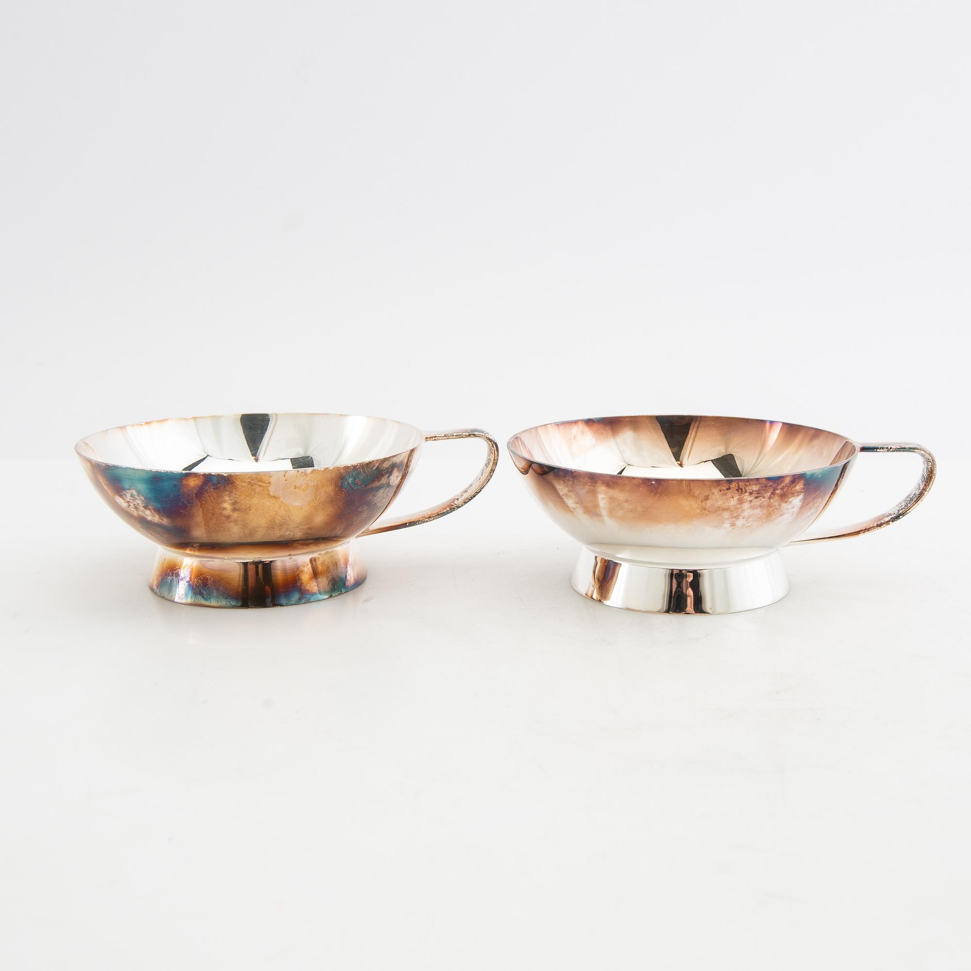 Coupe bowls 12 pcs Carlström's silverplate factory first half of the 20th century silverplate.