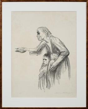 Käthe Kollwitz · KÄTHE KOLLWITZ, litografi, signerad och numrerad 10/100.