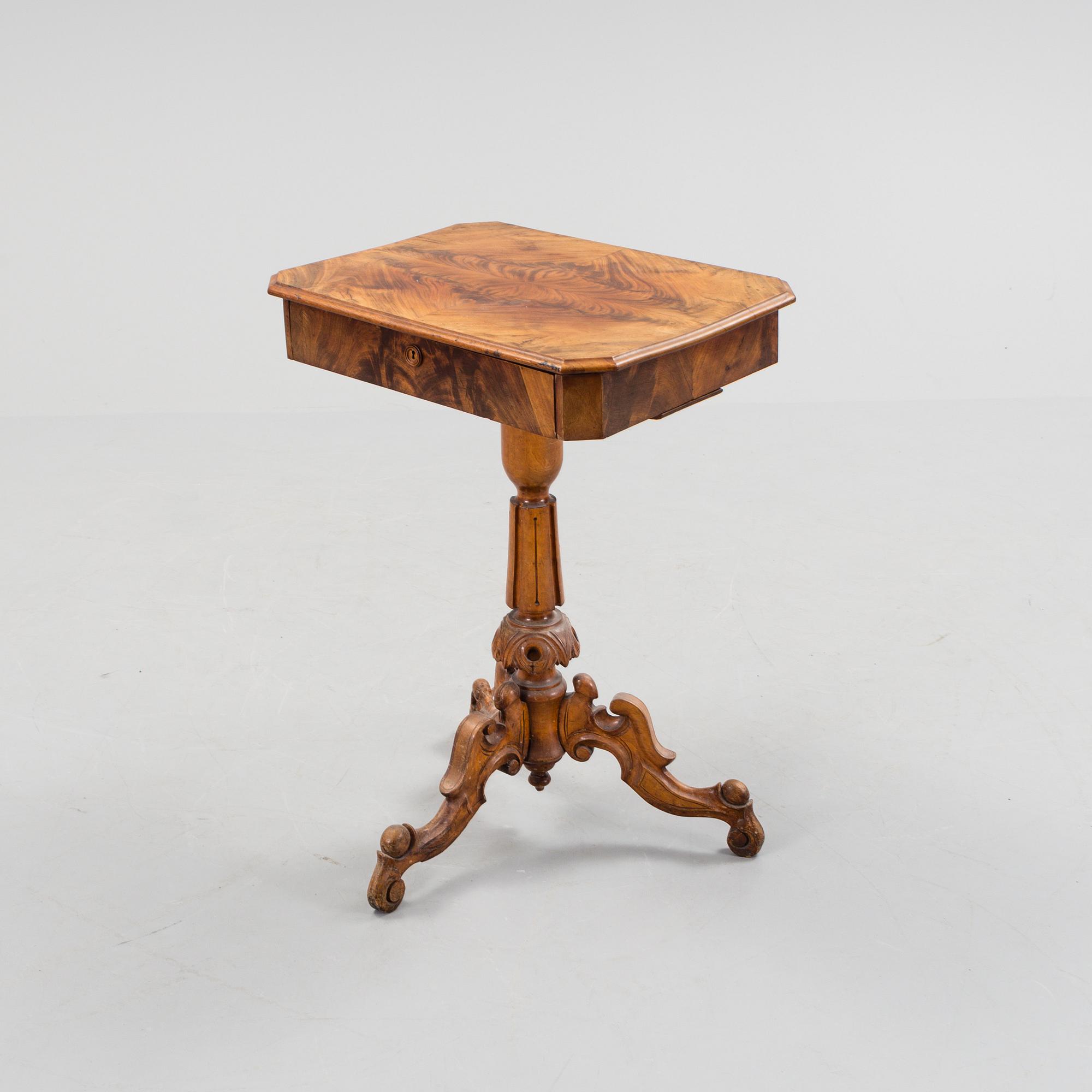 A 19th century sewing table.