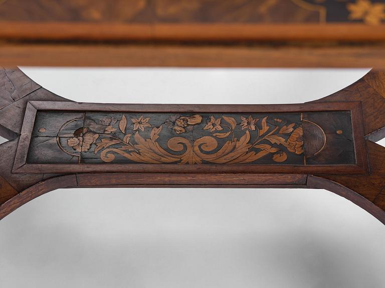 A Dutch baroque 'blumen marquetrie' table, early 18th century.