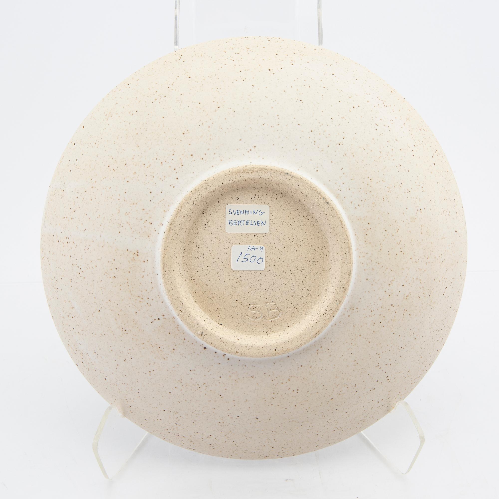 Svenning Bertelsen vase and dish signed own workshop.