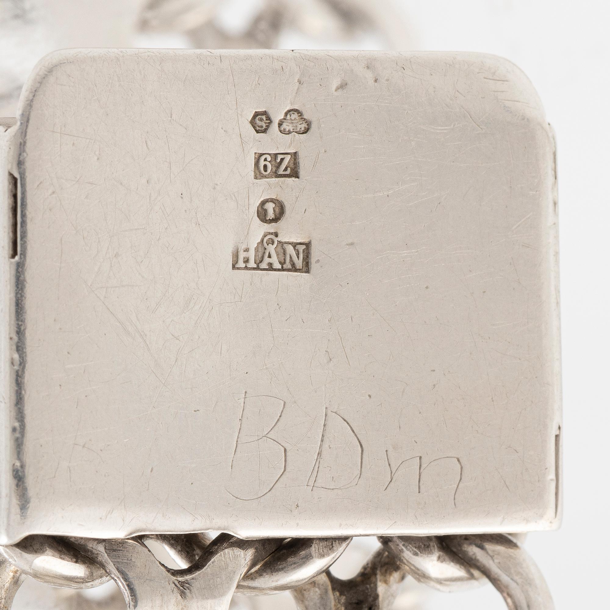 Armband, silver, x-länk.