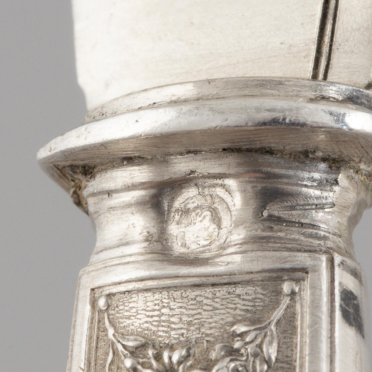 Fiskbestick, 34 delar, silver, Frankrike, omkring år 1900.