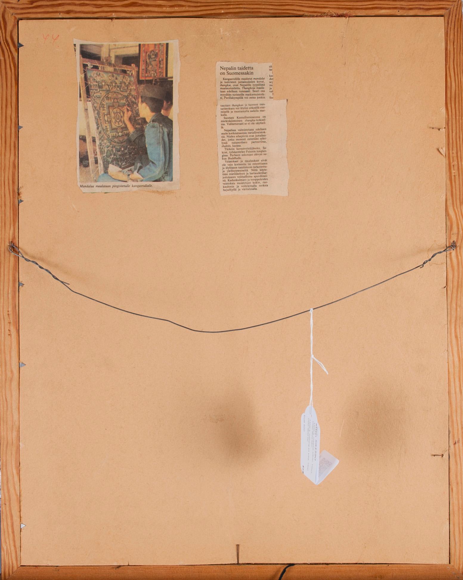 TANKA, målning på silke, Tibet 1700/1800-tal.