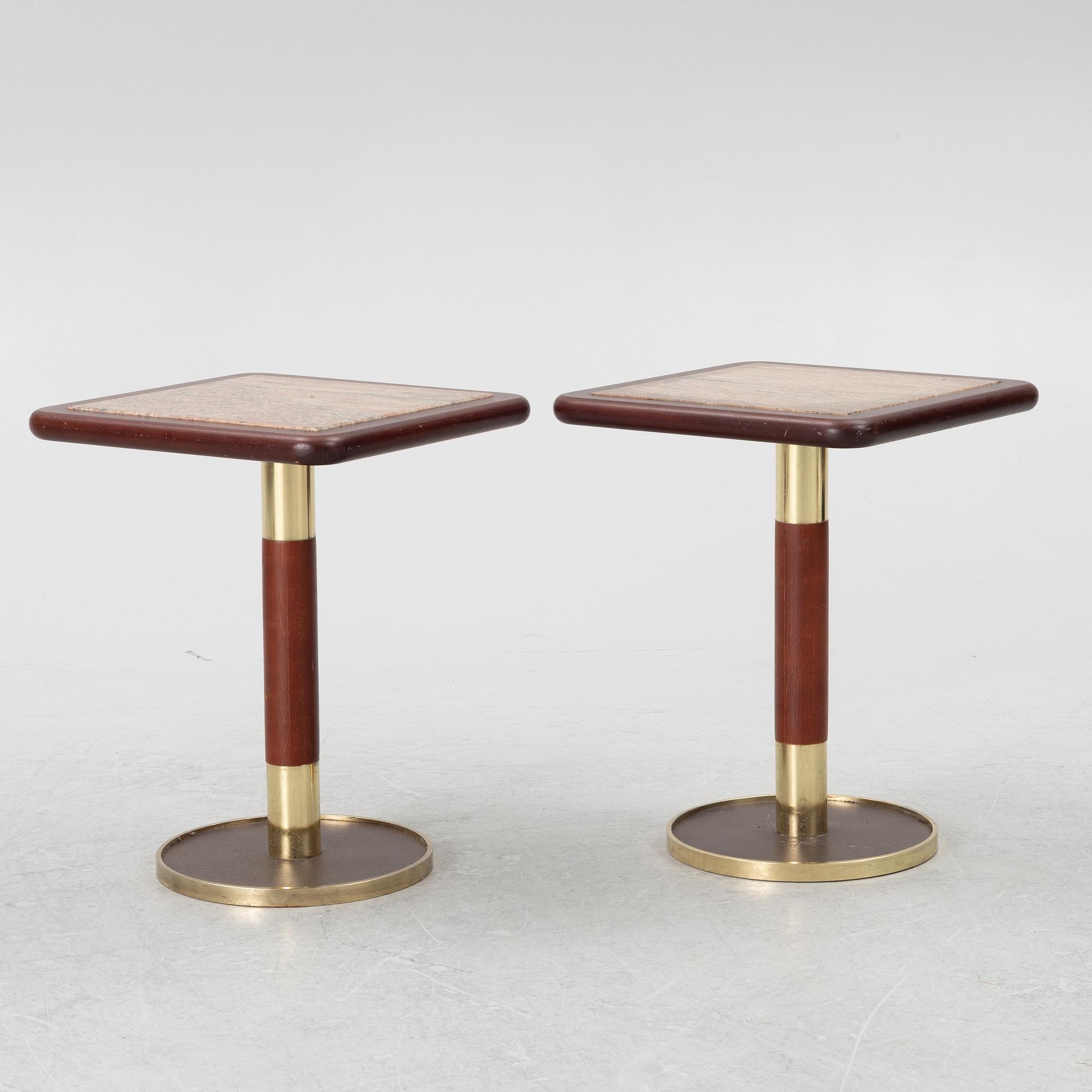 Sidobord, ett par, 1970-tal.