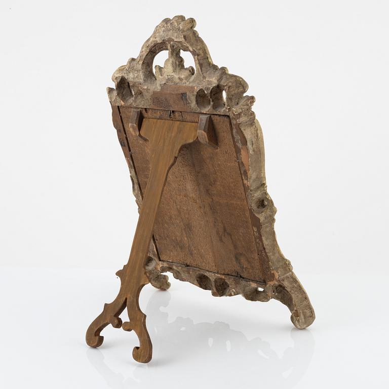 A giltwood rococo table mirror by J Åkerblad (master 1756-1799).