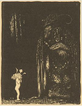 John Bauer, "En sådan eländig liten bleknos, sa Trollet".