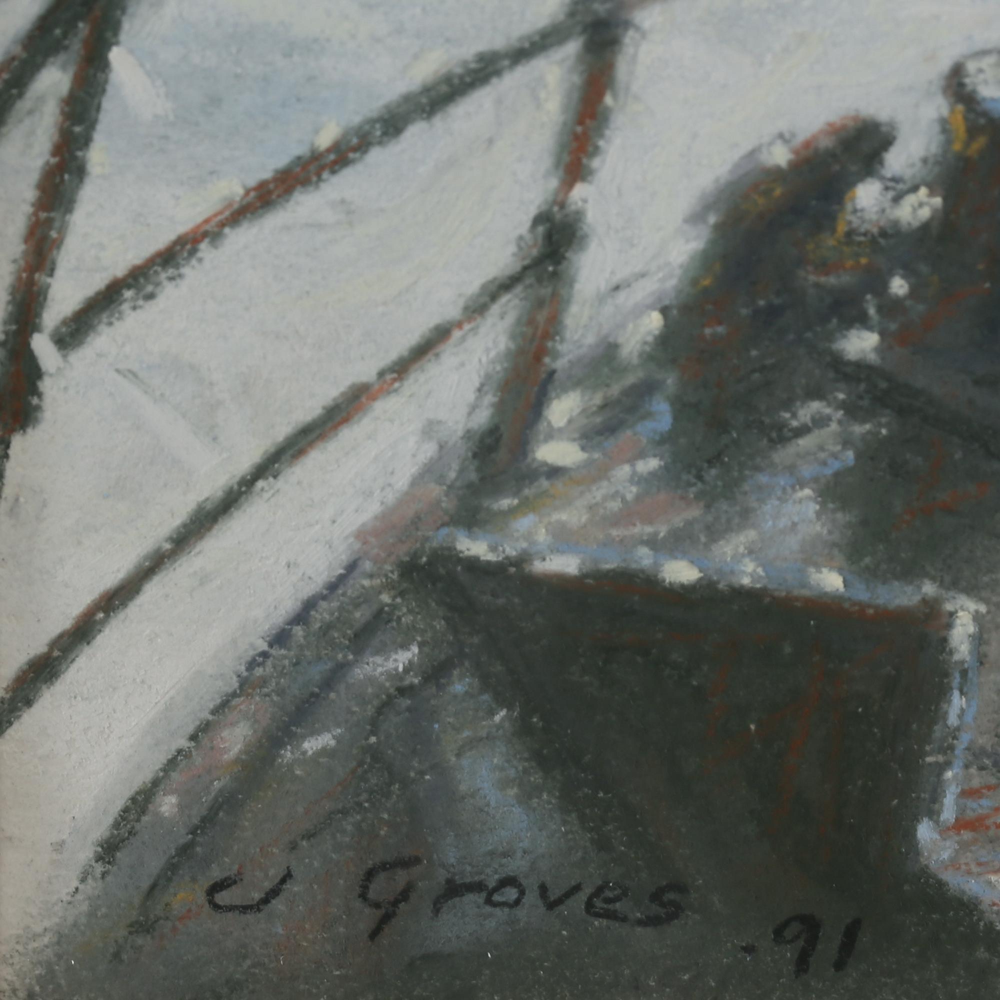 JOHN MICHAEL GROVES, pastell, signerad och daterad 91.