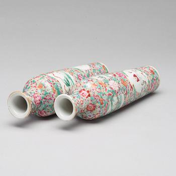 VASER, ett par, porslin. Qingdynastin, 1800-tal.