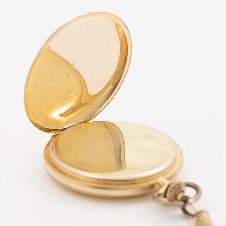 Pocket watch, hunter case, 50.5 mm, “Boliden Guld”, 14K.