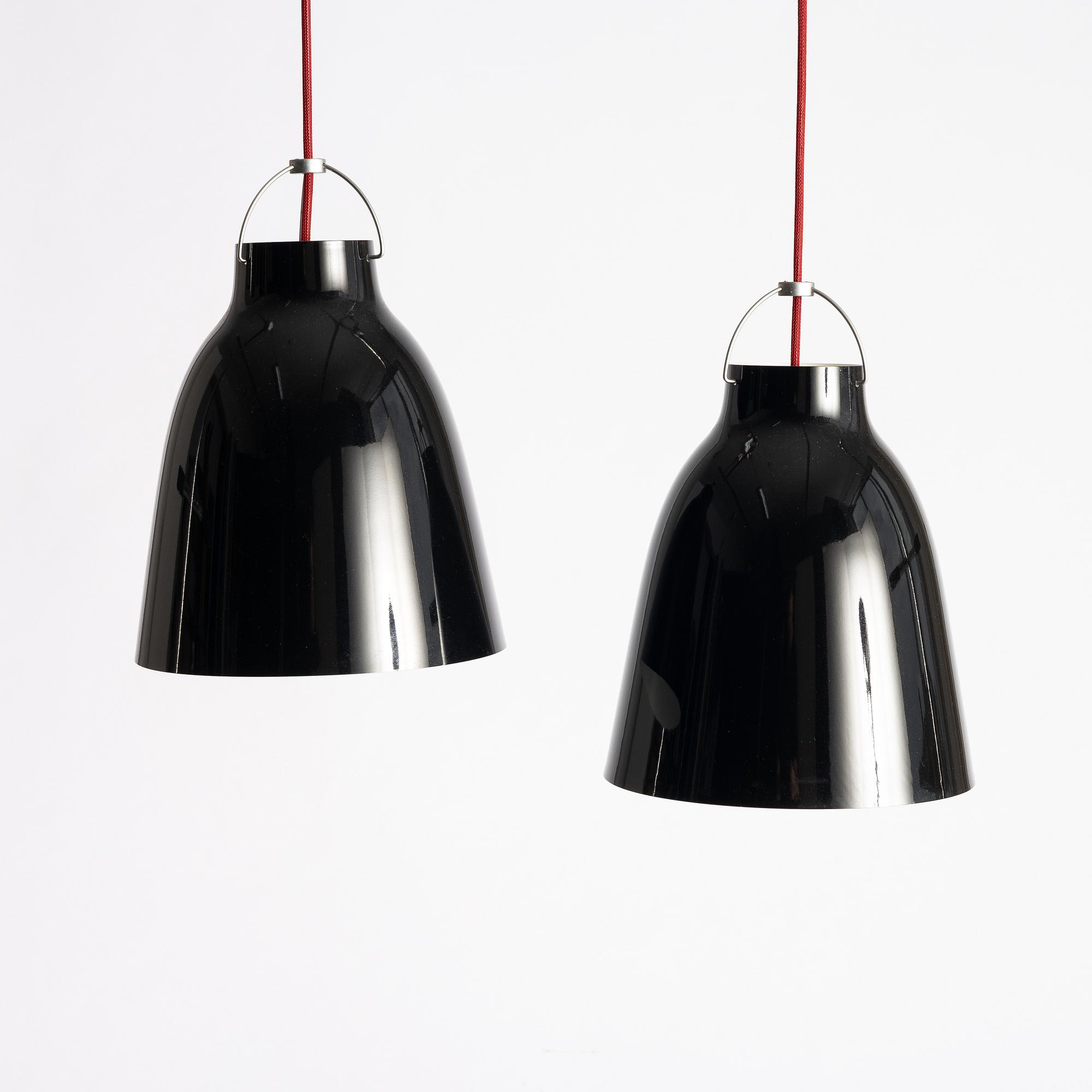 Cecilie Manz, Pendant lamps, a pair, Caravaggio P2, Lightyears, Denmark.