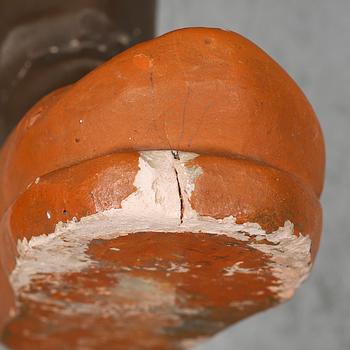 A terracotta gnome, probably Germany.