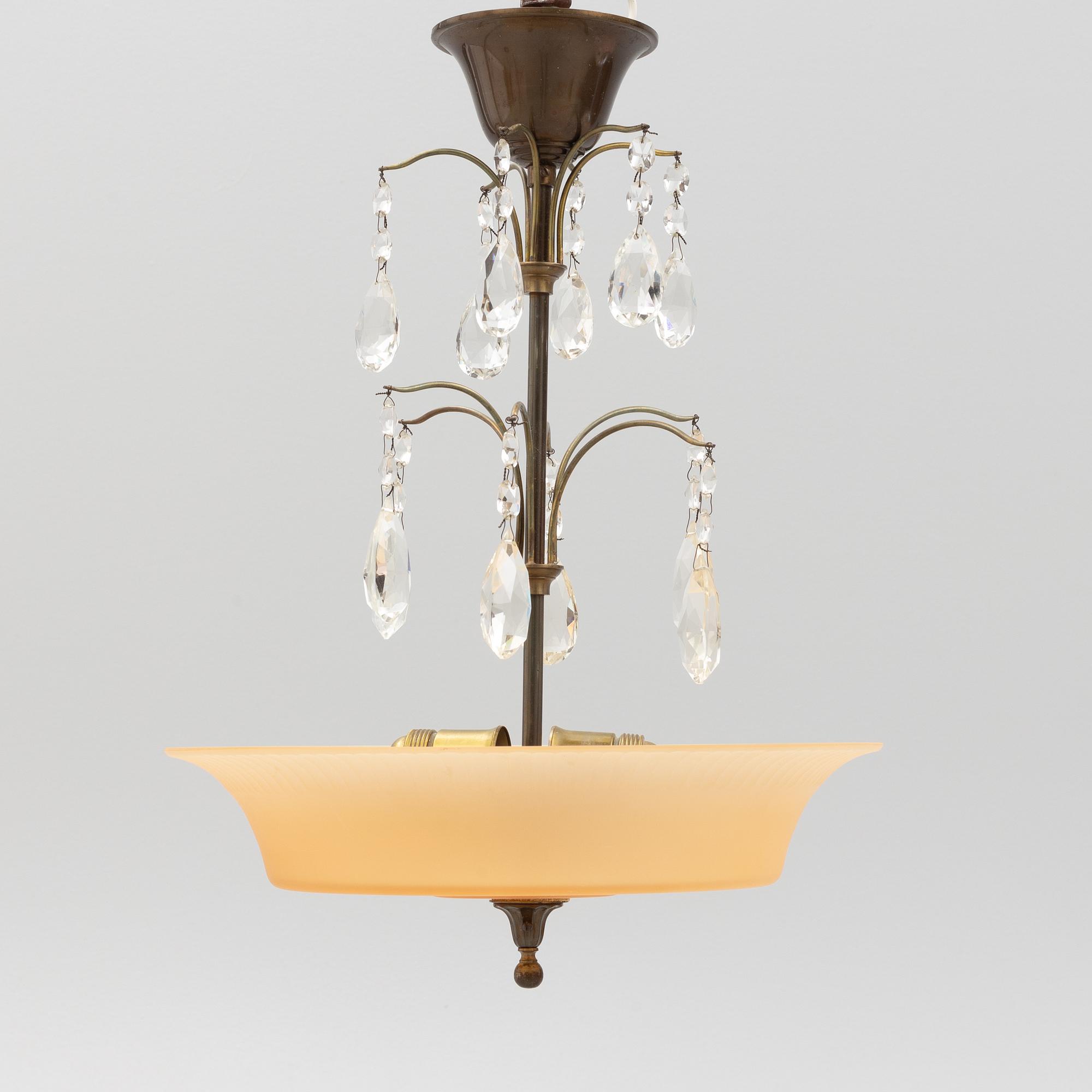 Erik Tidstrand, a ceiling lamp, model "27273", Nordiska Kompaniet, 1920s/30s.