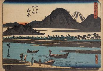 Ando Utagawa Hiroshige, efter, färgträsnitt, Japan, 1900-talets första hälft.