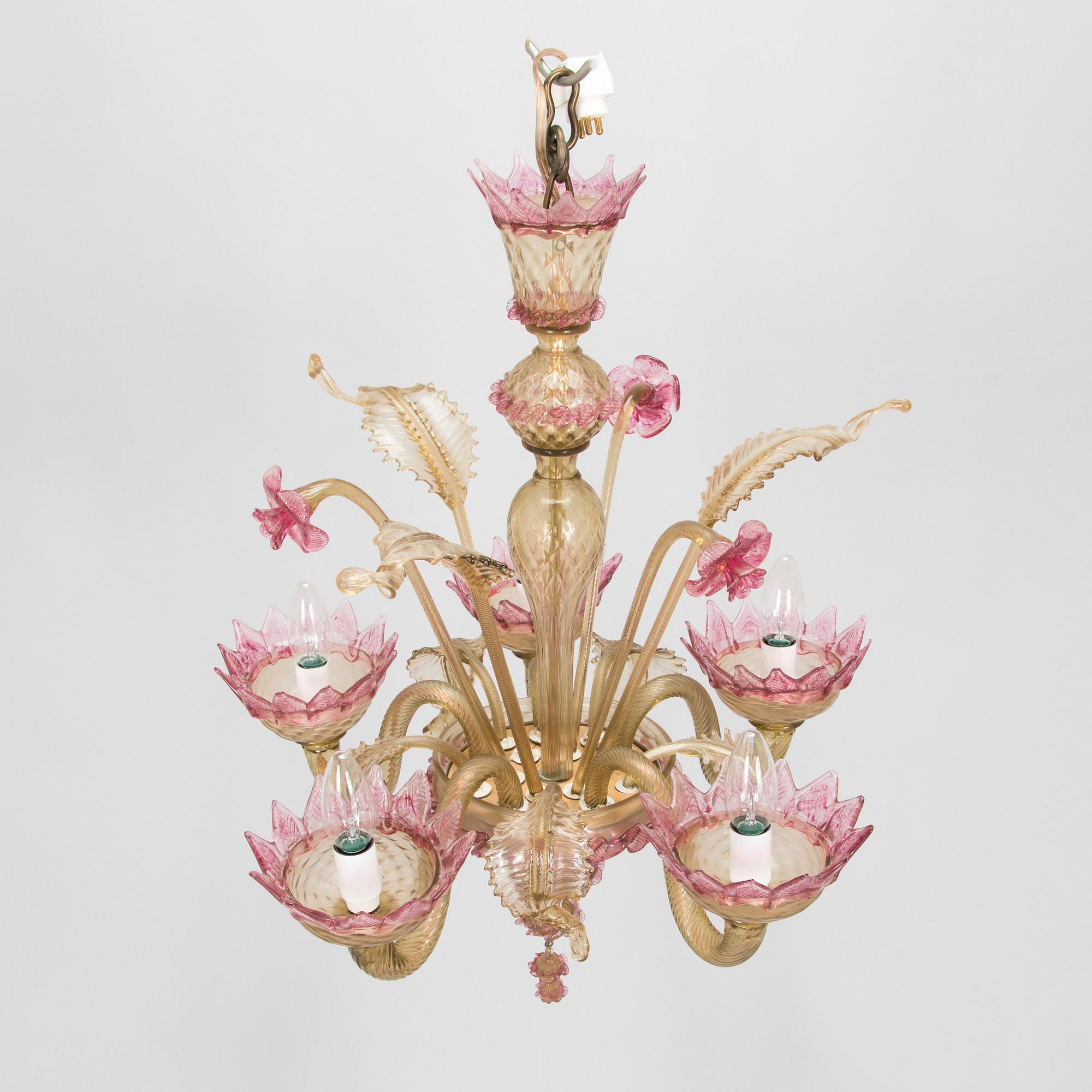A mid-20th-century Venetian style chandelier, Murano.