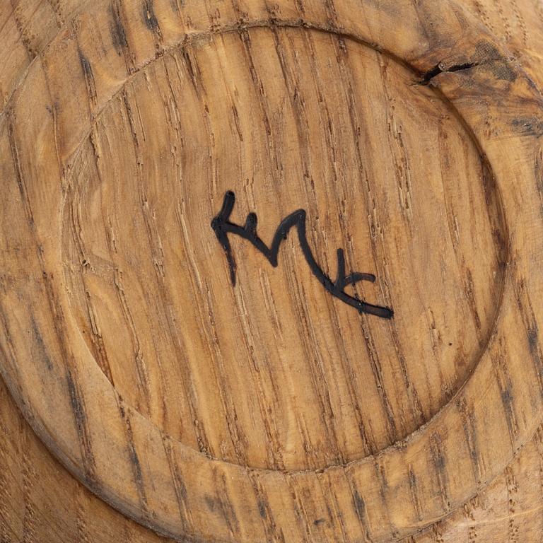 Magnus Ek, a set of four oak and ash wood appetizer bowls with lids for Oaxen Krog.