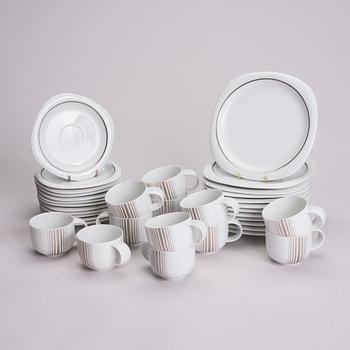 KAFFESERVIS, 24 delar, porslin, Studio-linie, jubileumsår Rosenthal 100 år, 1979-1980.