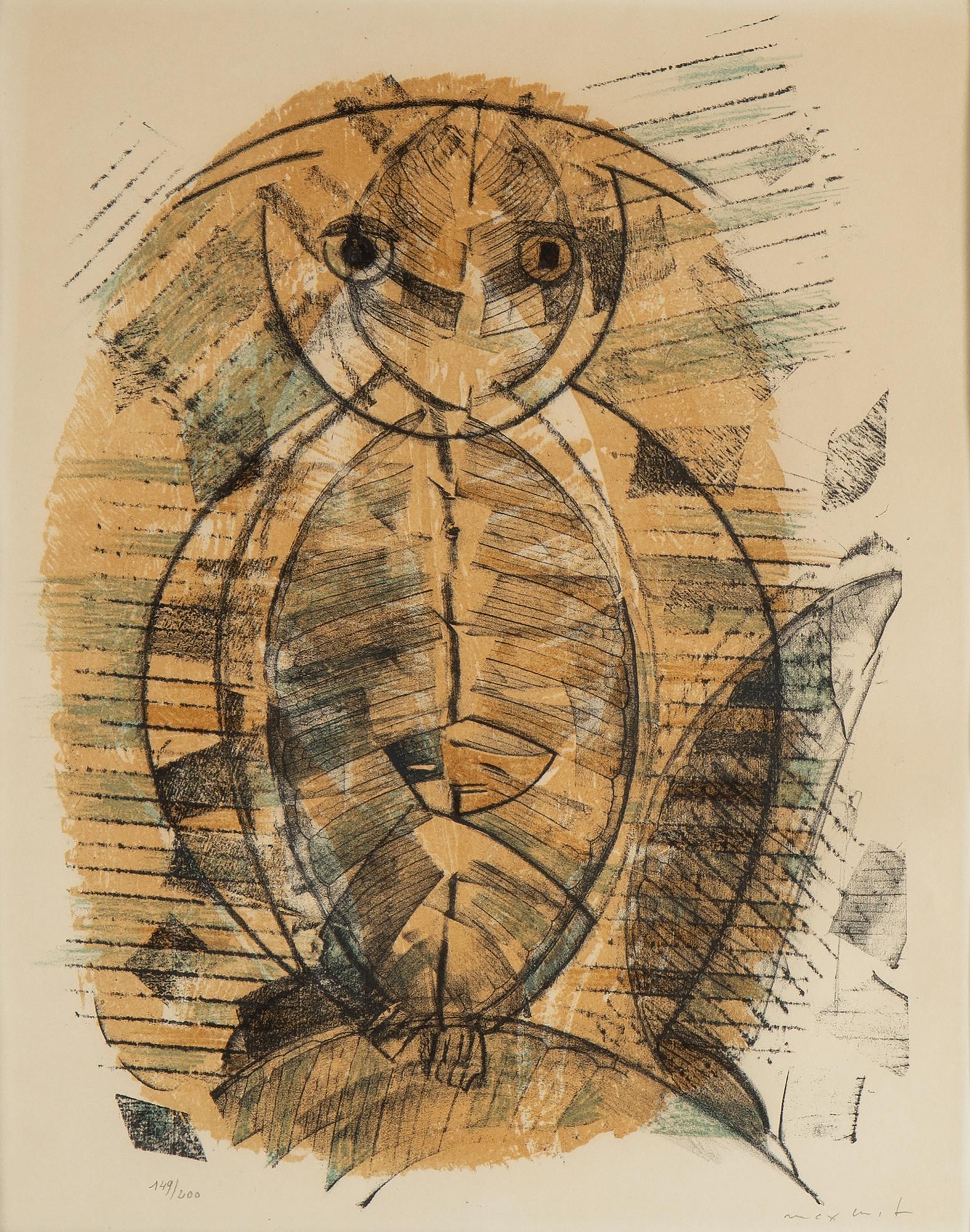 Max Ernst, färglitografi, 1955, signerad 149/200.