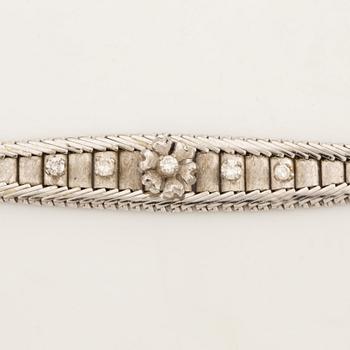 Brilliant cut diamond bracelet.