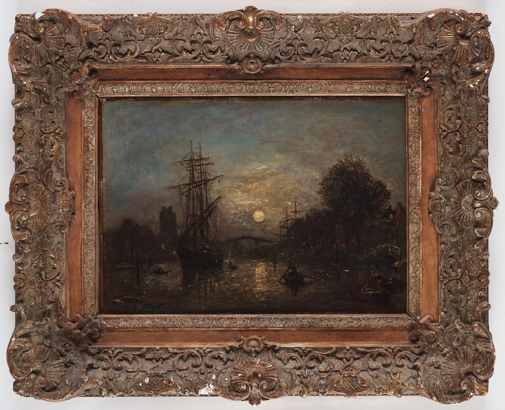 Jean-Barthold Jongkind, "Bateaux sur le Canal de Dordrecht".