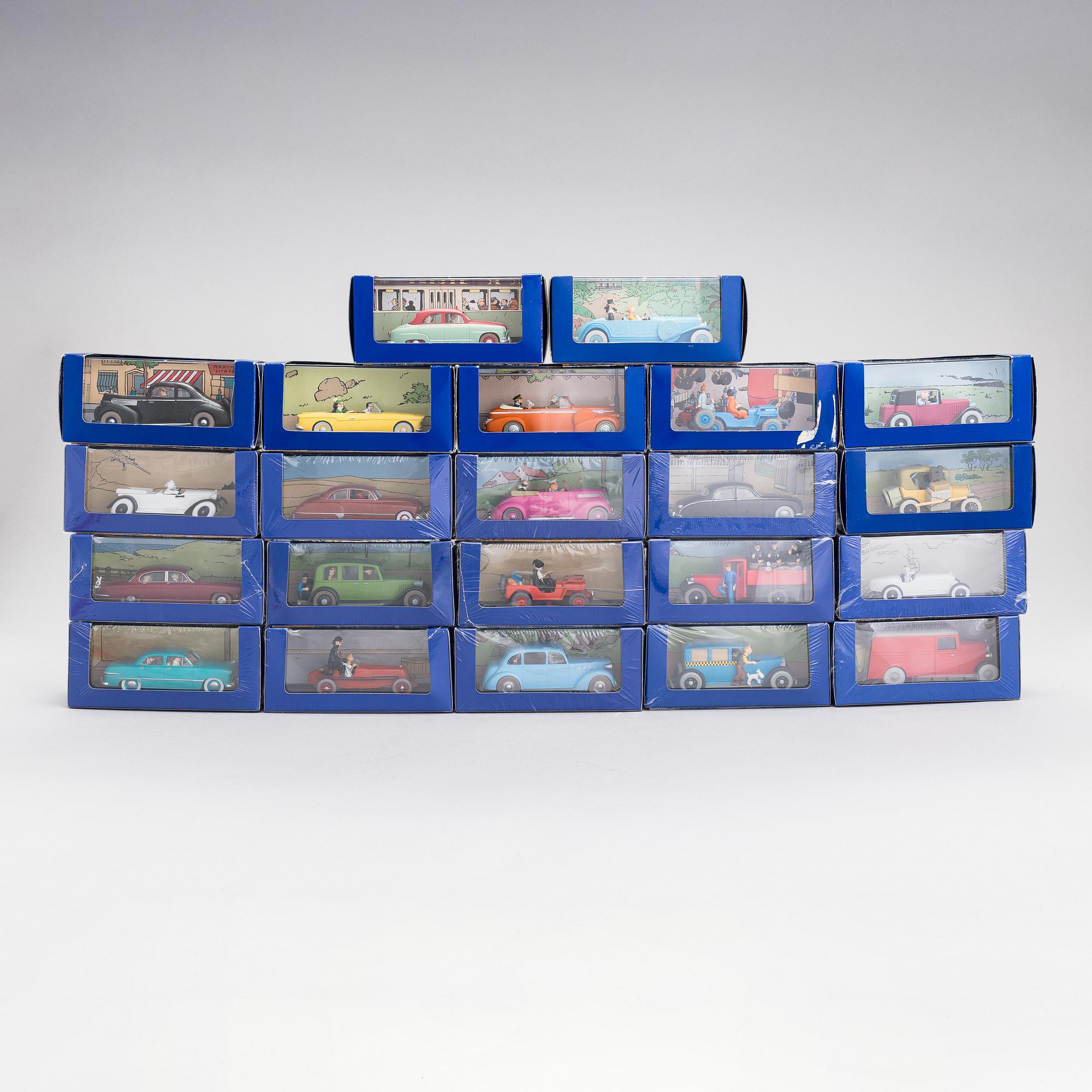 A collection of 22 Tintin cars, Hergé-Moulinsart.