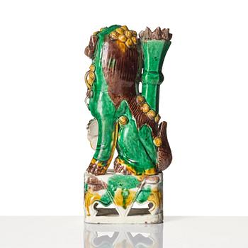 A group of sancai-glazed scholar's objects, Qing dynasty, Kangxi (1662-1722).