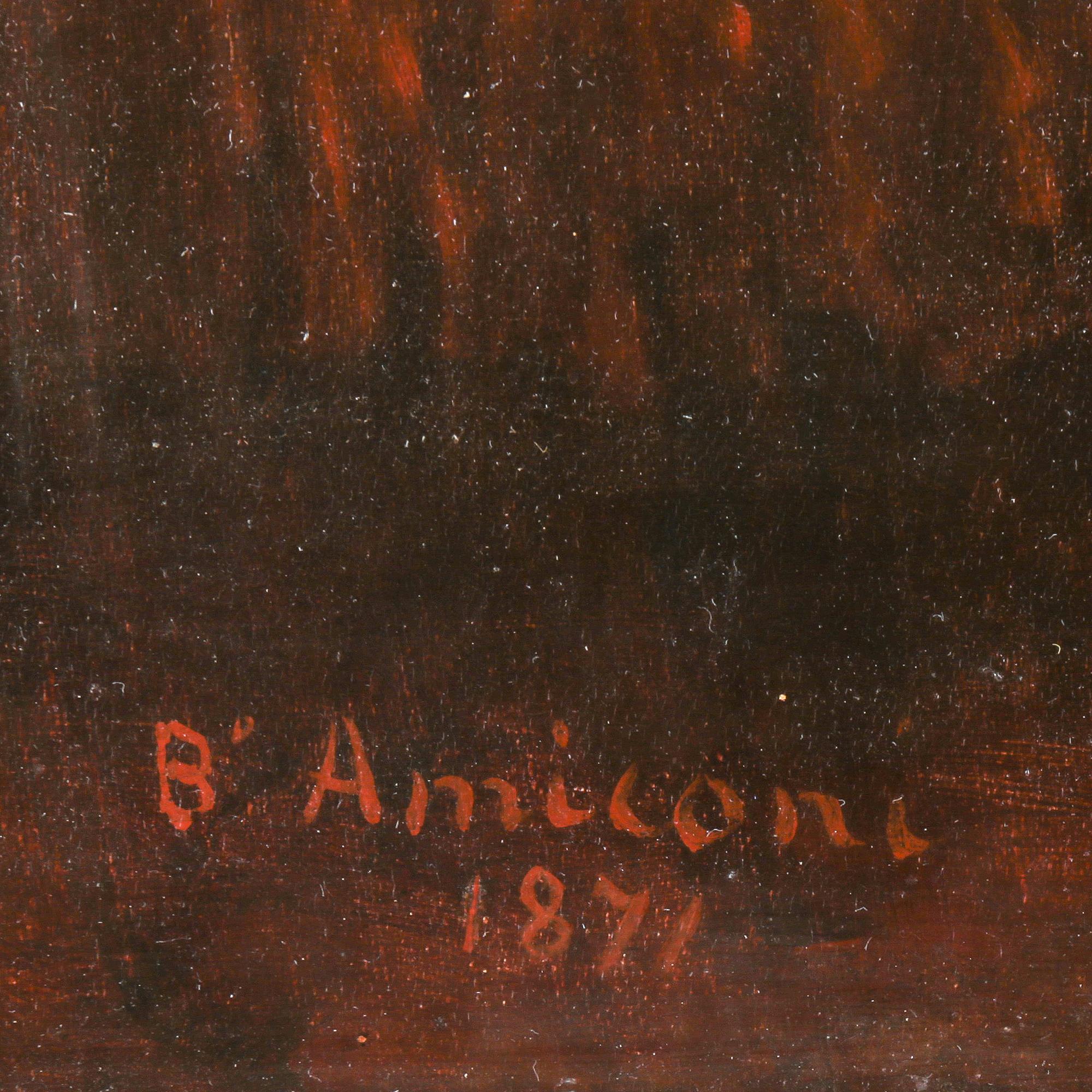 BERNARDO AMICONI, olja på duk, signerad daterad 1876.