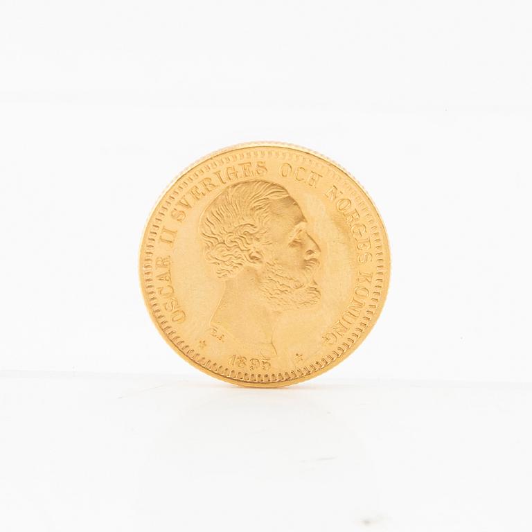 Gold coin 20 Kroner Norway 1895 Oscar II.