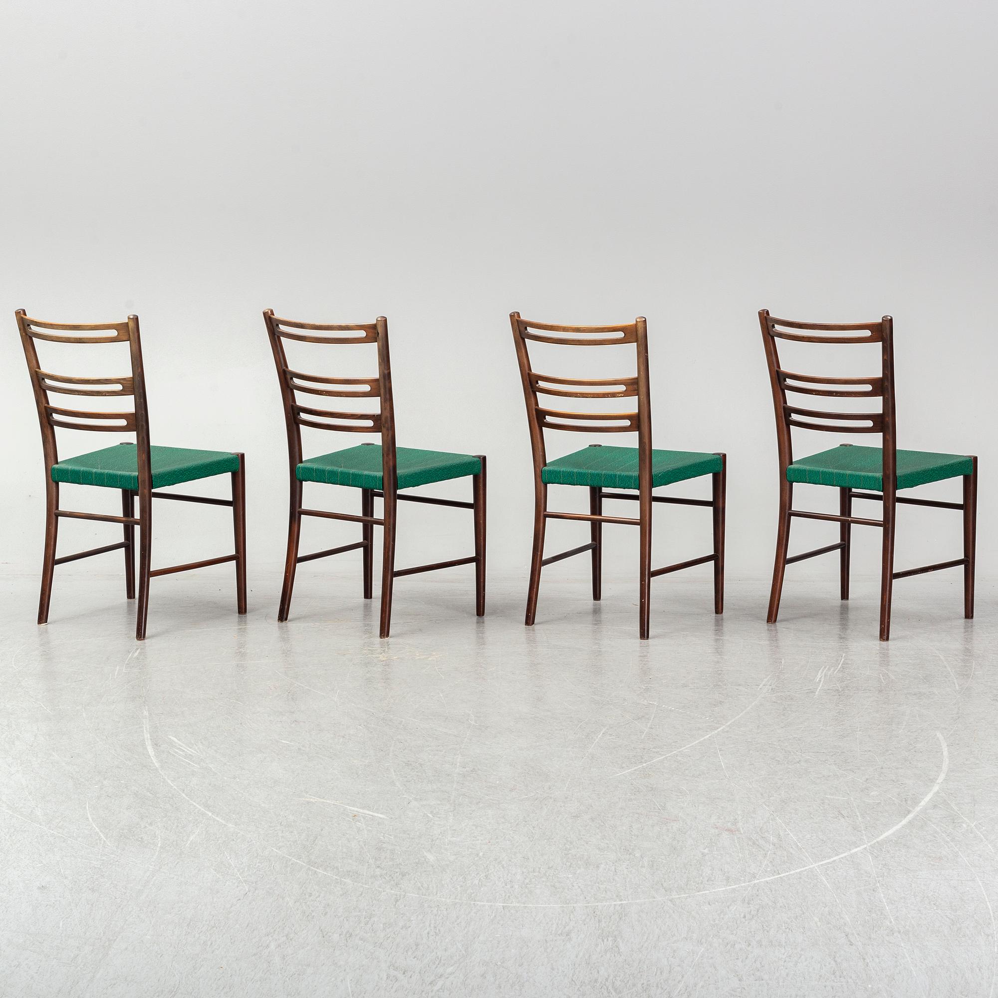Four 1930s/1940s chairs by Gemla, Sweden.