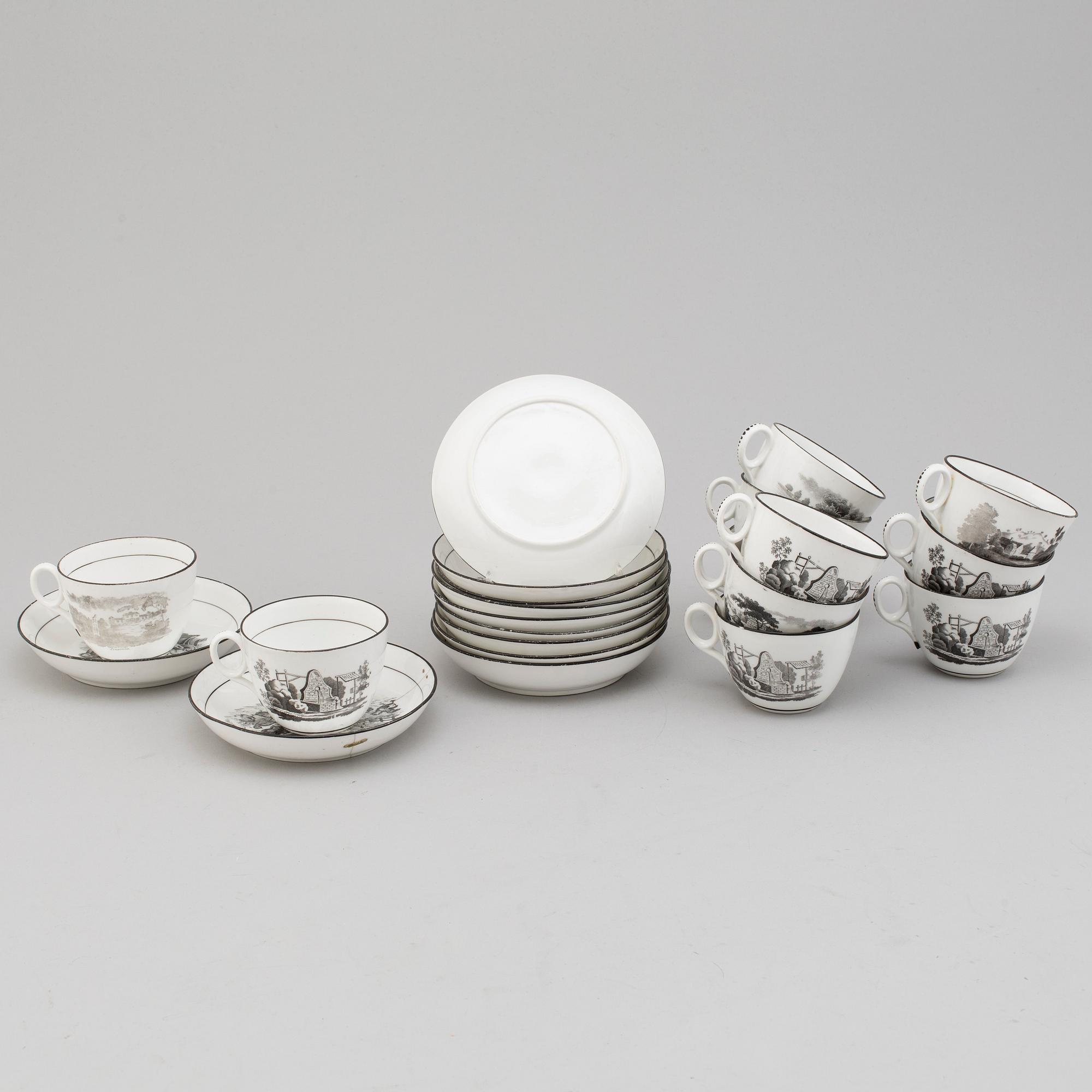 11 porcelaine empire coffee cups, early 19th century.