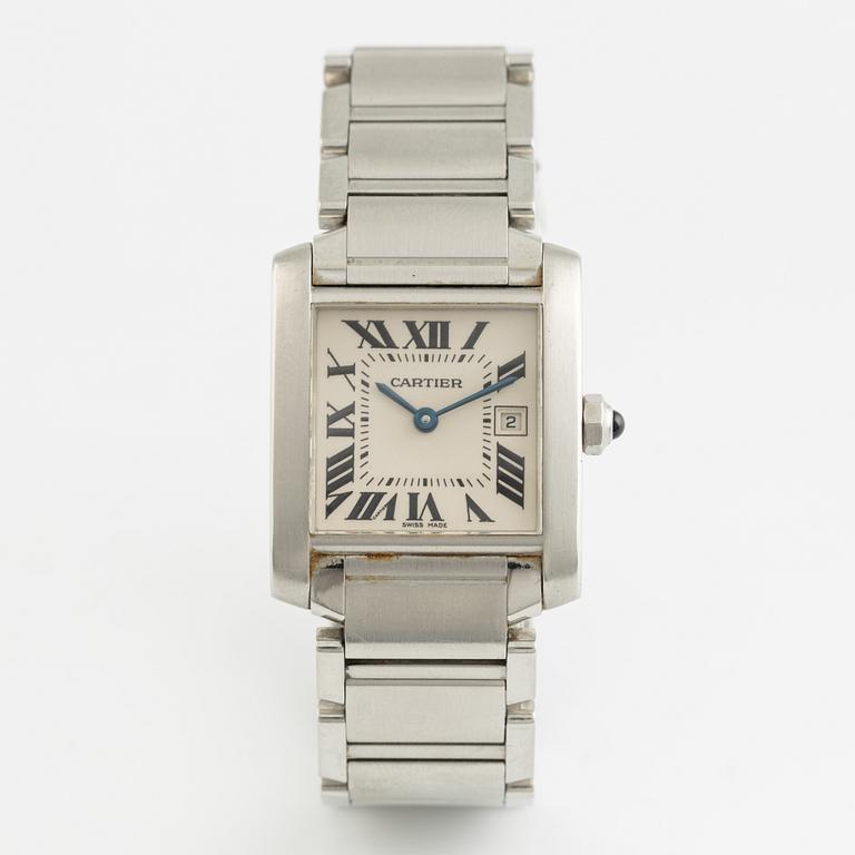 Cartier, Tank, Francaise, wristwatch, 30 x 25 mm.