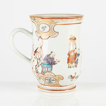 Mugg, exportporslin, Kina, Qianlong (1736-95).