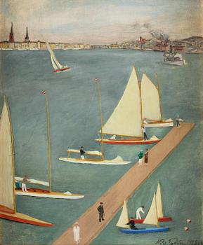 396. Nils Tydén, Motif from Riddarfjärden with sailing boats.