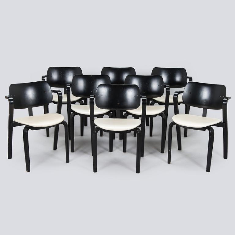 Ilmari Tapiovaara, nojatuoleja, 8 kpl, "Aslak", Asko 1960-luku.