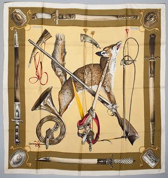97. A Hermès silk scarf, "Chateu de Chambord".