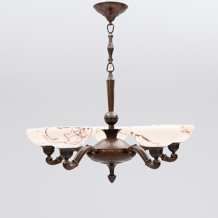 TAKLAMPA, 1930-/40-tal. Höjd ca 45 cm.