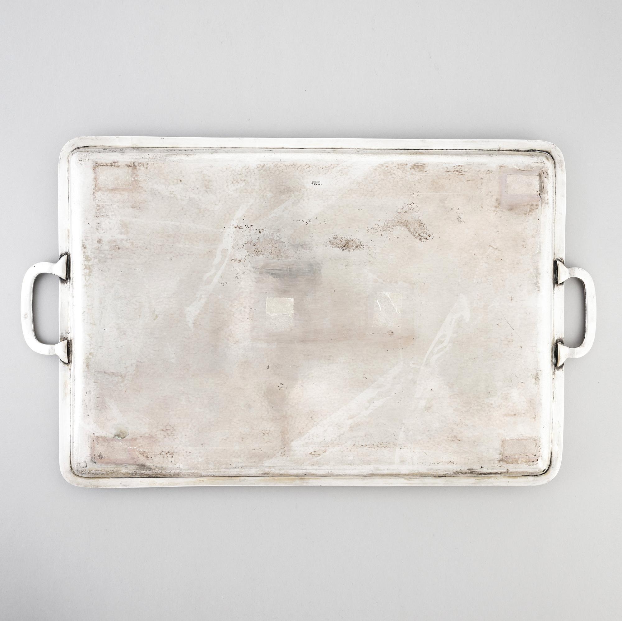 A Swedish early 20th Century silver tray, marks of K. Andersson, Stockholm 1923.