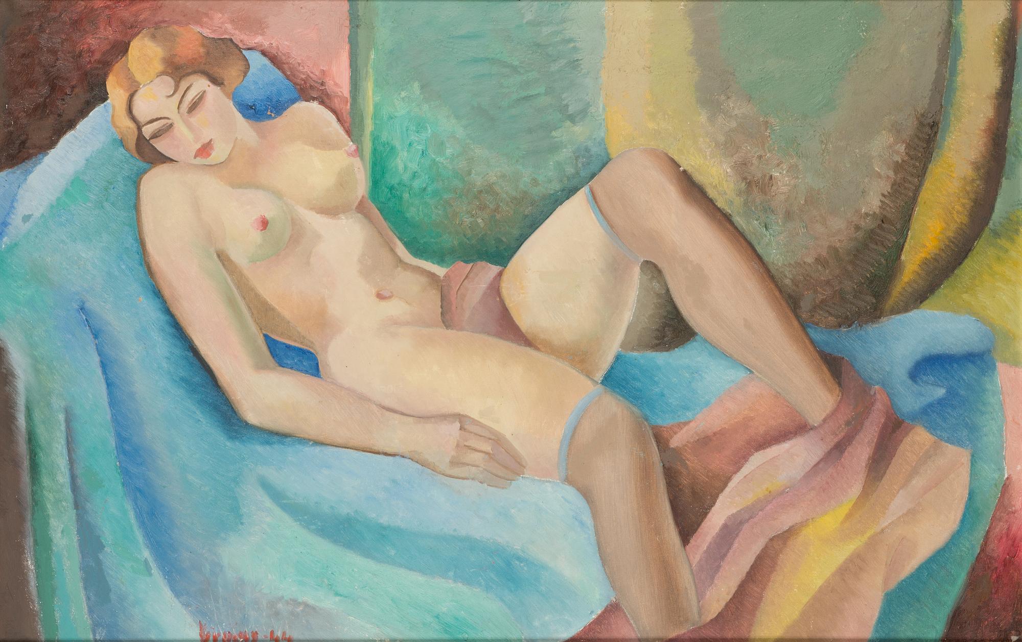 Arvid Broms, Nakenmodell.