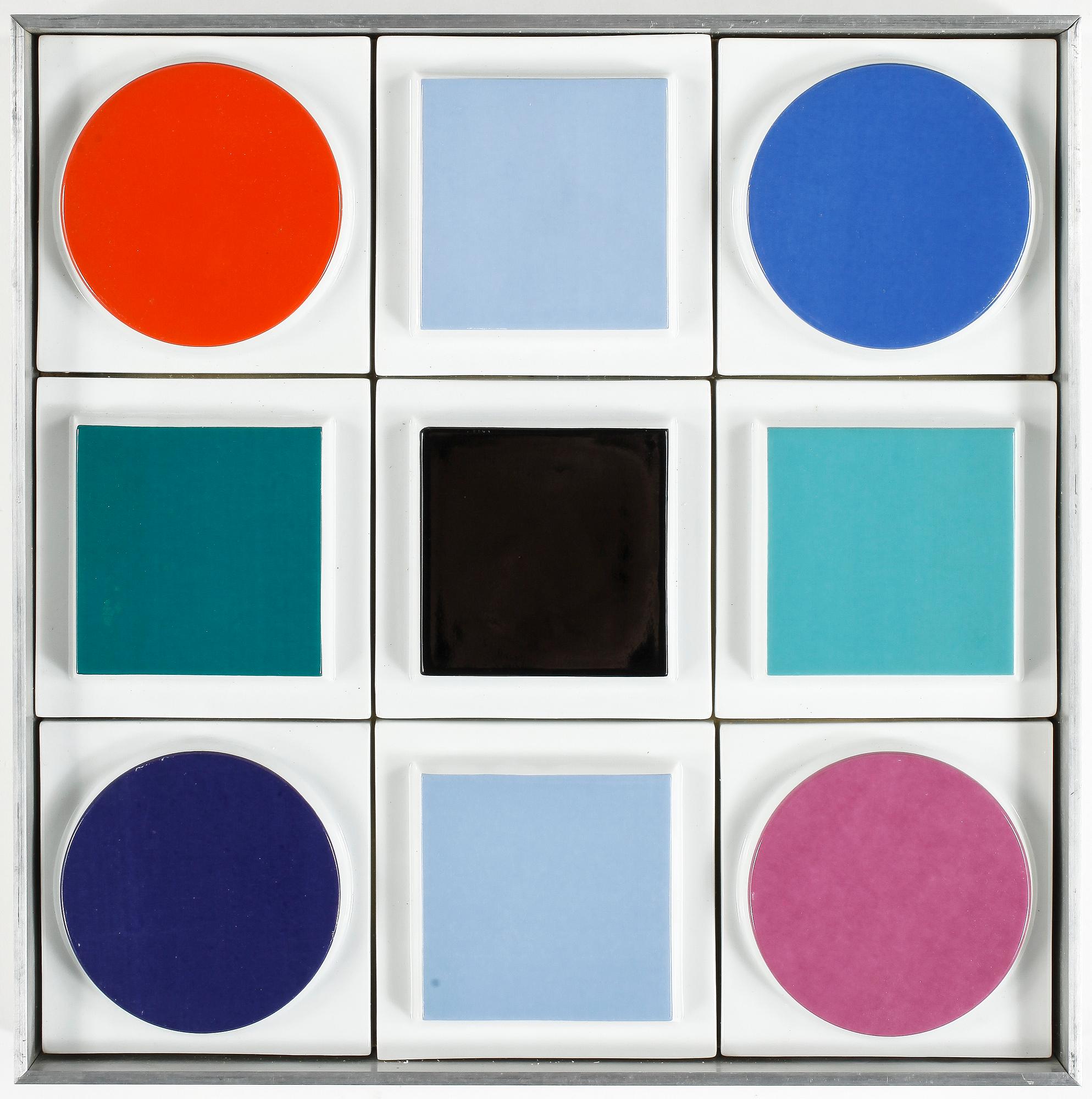 VICTOR VASARELY, relief, porslin, Rosenthal, signerad o numrerad 25/100.