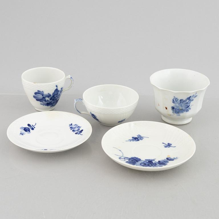 Royal Copenhagen, service parts, 51 pcs, porcelain, "Blue Flower", Denmark.