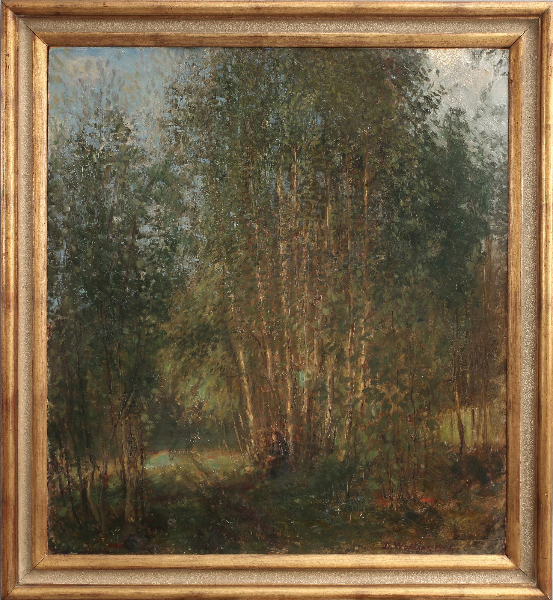 DAVID WALLIN, olja på pannå, sign o dat 1906.