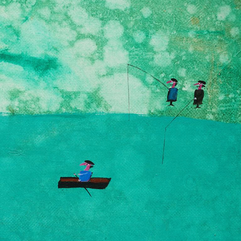 MADELEINE PYK, Olja på duk/pannå, signerad M. Pyk. Utförd 1978.