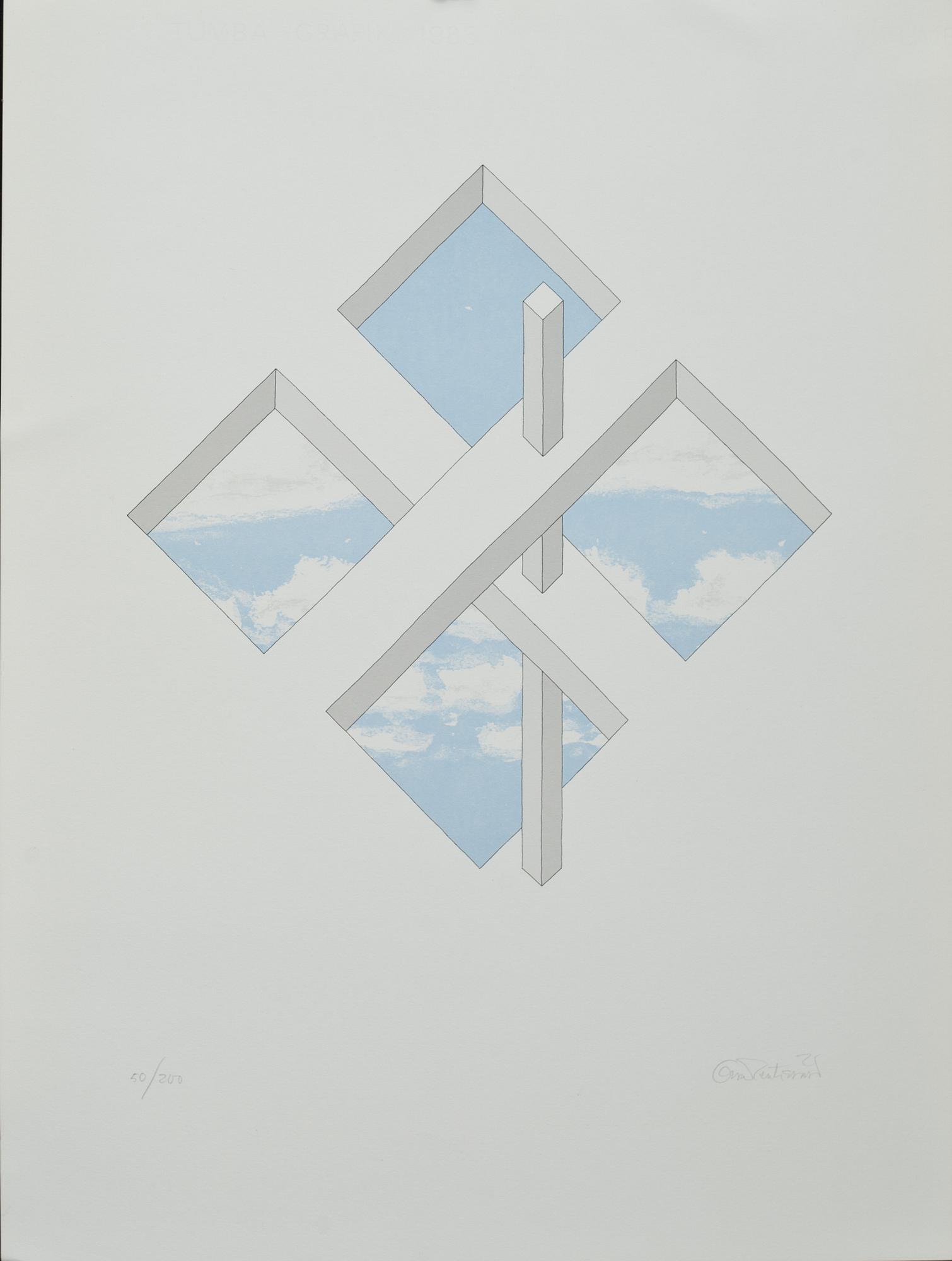 OSCAR REUTERSVÄRD, färglitografier, 2 st, signerade och numrerade 50 resp 71/200.