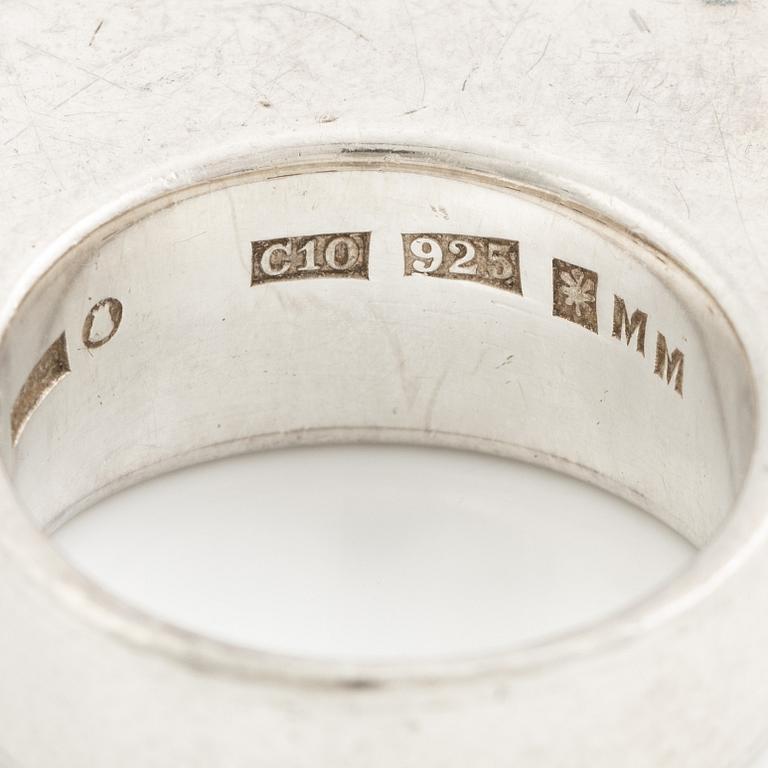 Sigurd Persson, ring, sterling silver, Stockholm 1977.