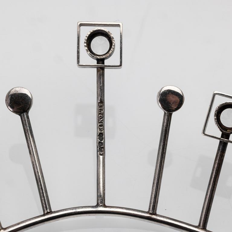 Jewellery set, 3 pieces, silver, Alton Falköping, 1967–1968.