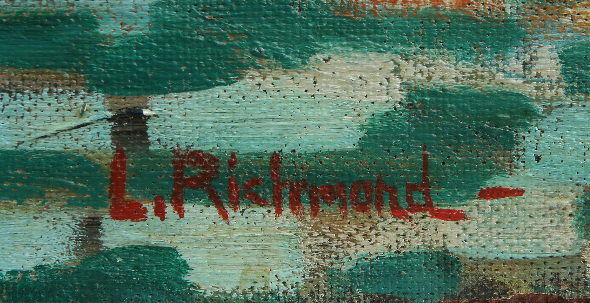 LEONARD RICHMOND, olja på pannå, sign.
