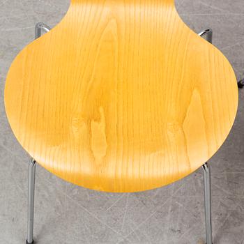 ARNE JACOBSEN, A set of six 'Sjuan' chairs by Arne Jacobsen for Fritz Hansen, Denmark, 1994.