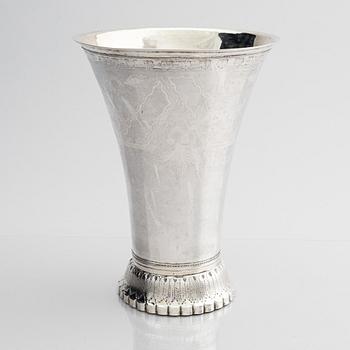 Hans Langberg, bägare, silver, Söderhamn 1799. Sengustaviansk.