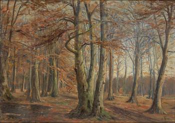 Thorvald Niss, oil on canvas, monogram signature 1899.