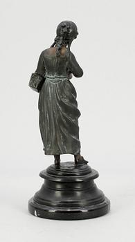OKÄND KONSTNÄR, skulptur, patinerad metall, 1900-talets första hälft.